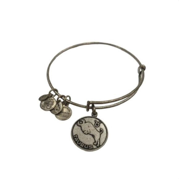 Alex and Ani Jewelry - Alex and Ani Taurus Charm Rafaelian Silver Bangle Bracelet